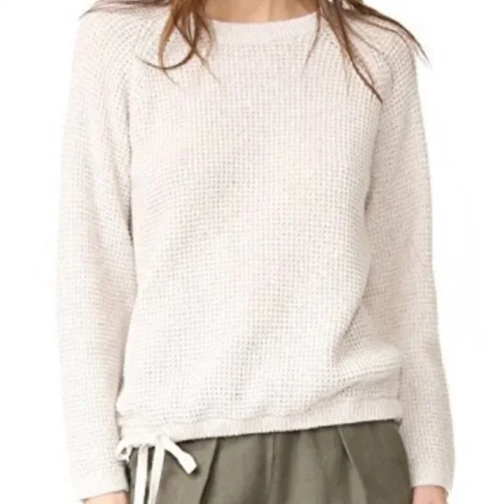 Madewell wafflestitch drawstring sweater Small